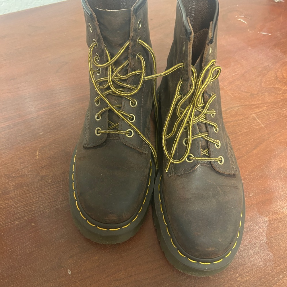 Dr. Martens 1460 Bex Crazy Horse Leather Lace Up Boots size 9